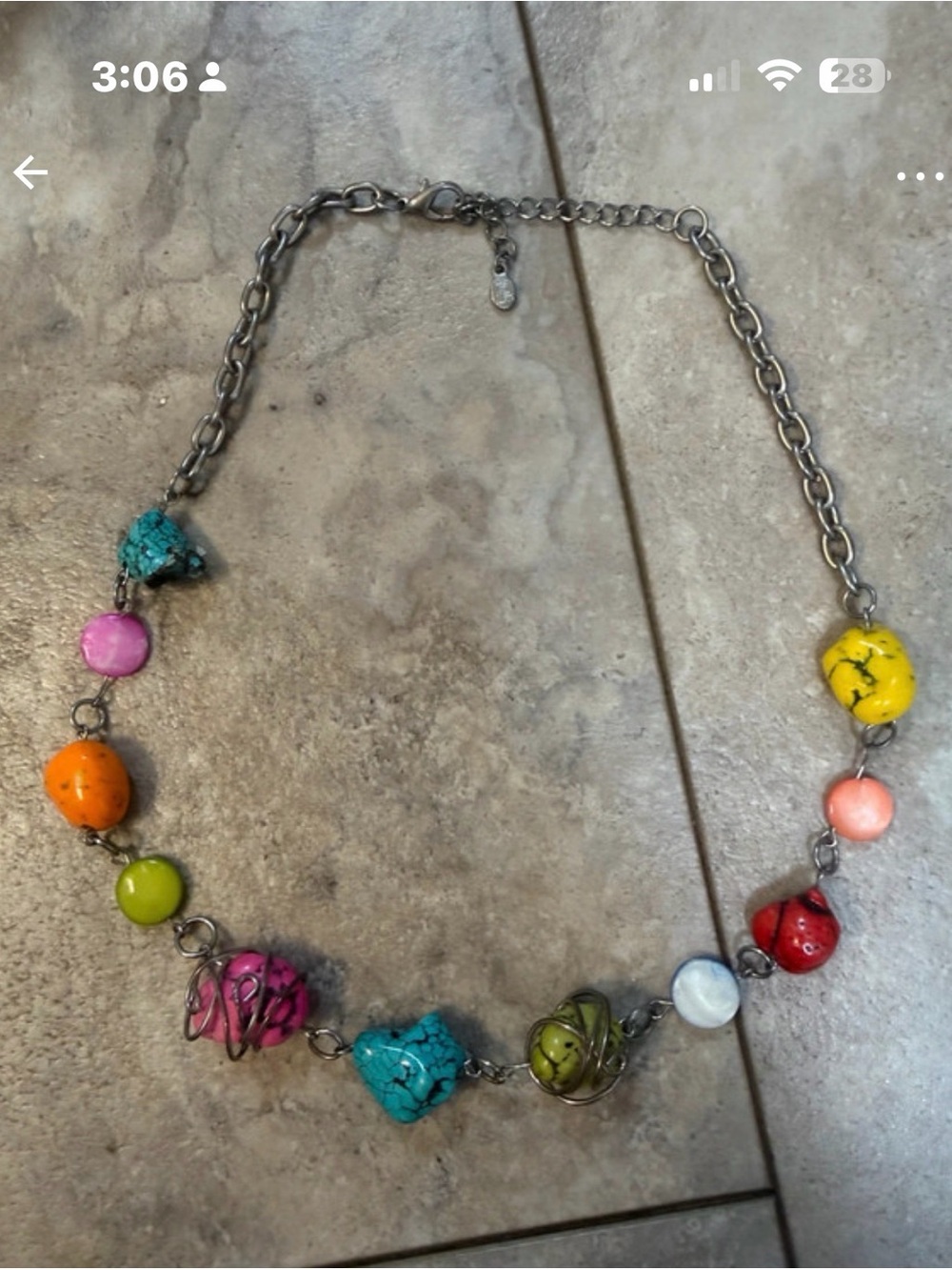 Colorful Bead Statement Necklace - Multicolor Womenโs Jewelry